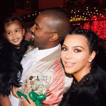 Kim and Kanye introduce their daughter North to a very special guest. Image: Kim Kardashian West via Twitter