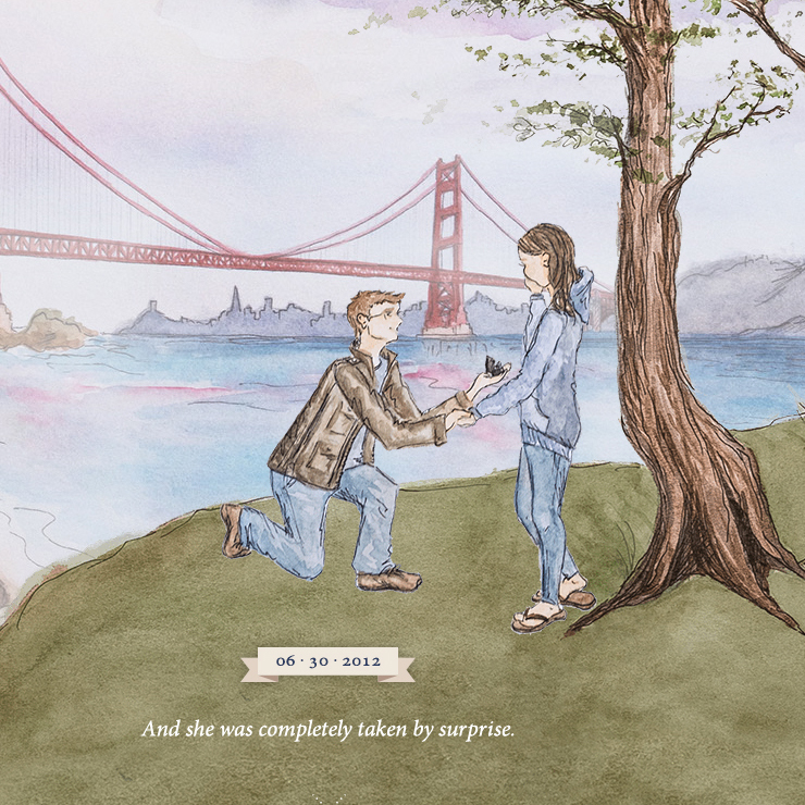 Julia and Brian’s ‘how we met’ story included Brian's romantic proposal. Image: brianlovesjulia