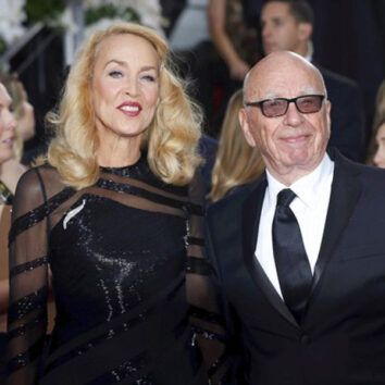 Jerry Hall and Rupert Murdoch at the 73rd Golden Globe awards. Image: Mario Anzuoni/Reuters via The Daily Mail