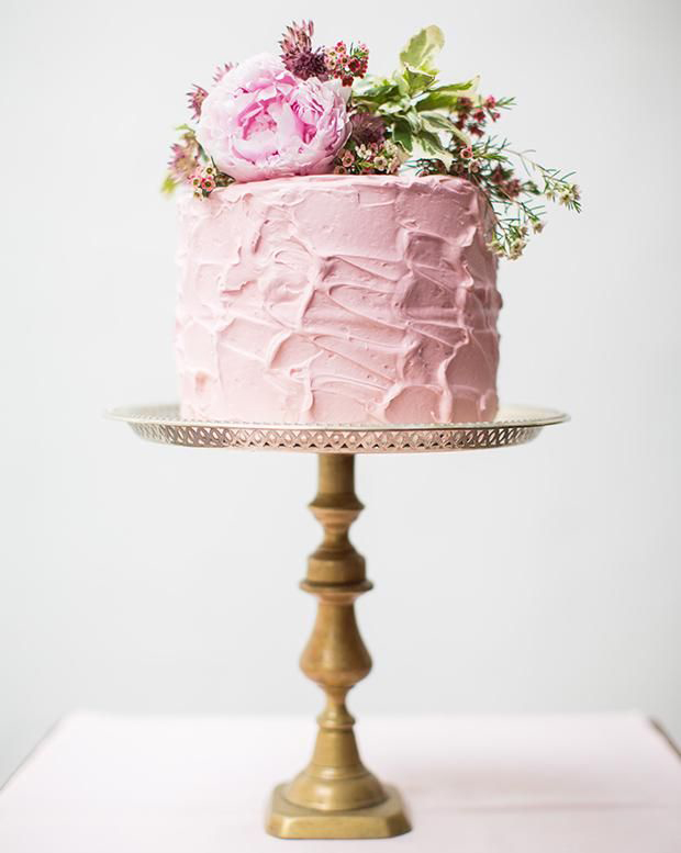 Pink wedding cake