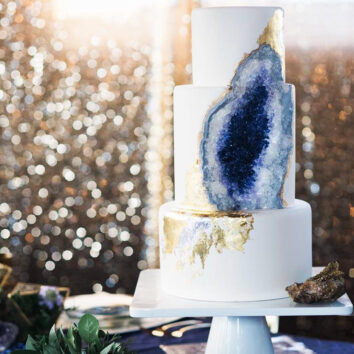 amazing Amethyst wedding cake