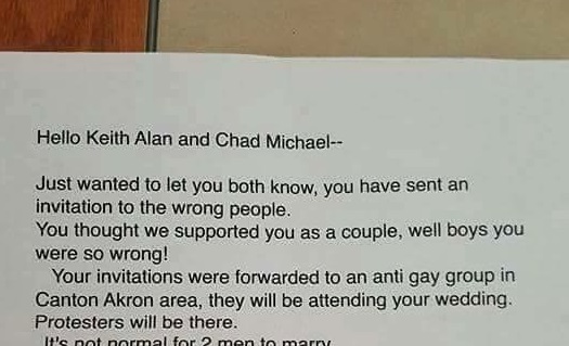 Easy weddings gay wedding letter