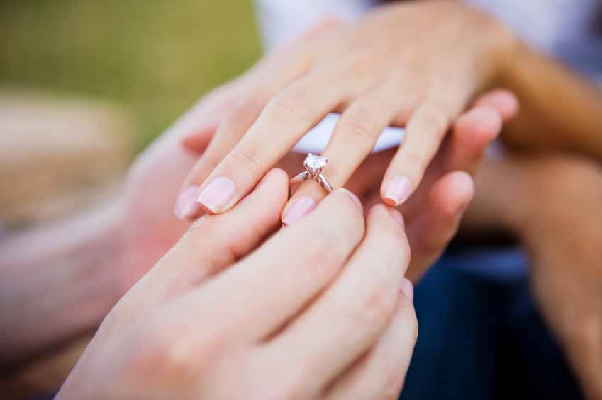 man proposing to woman