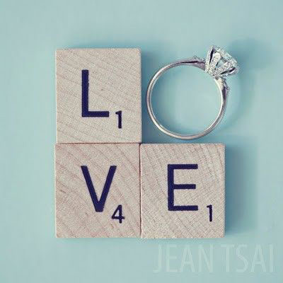 Love engagement ring photo