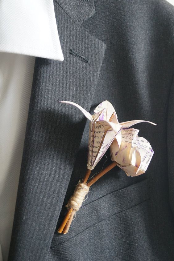 origami buttonhole 