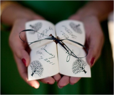 Fortune teller wedding menu