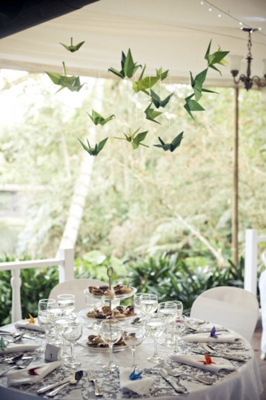 paper crane origami wedding decorations 