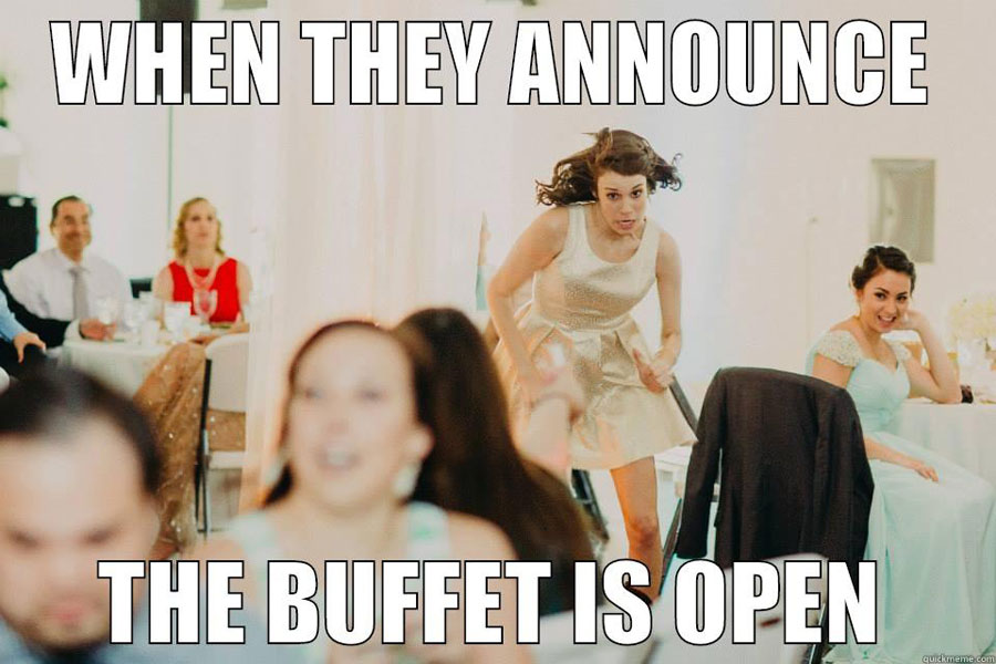 Wedding buffet meme