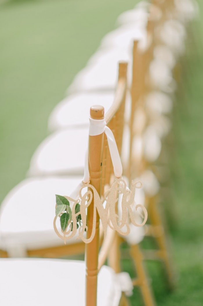 Monogram wedding chairs 