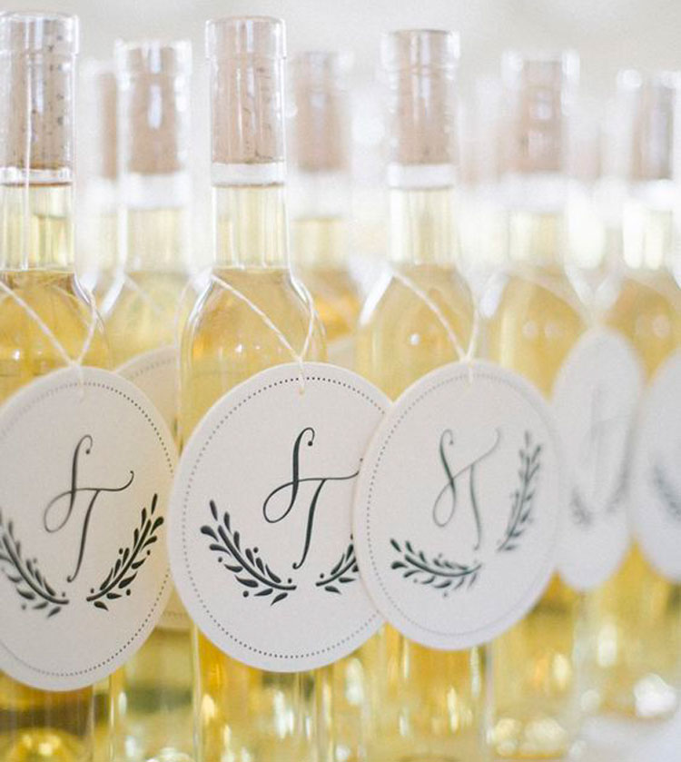 monogram wedding favours