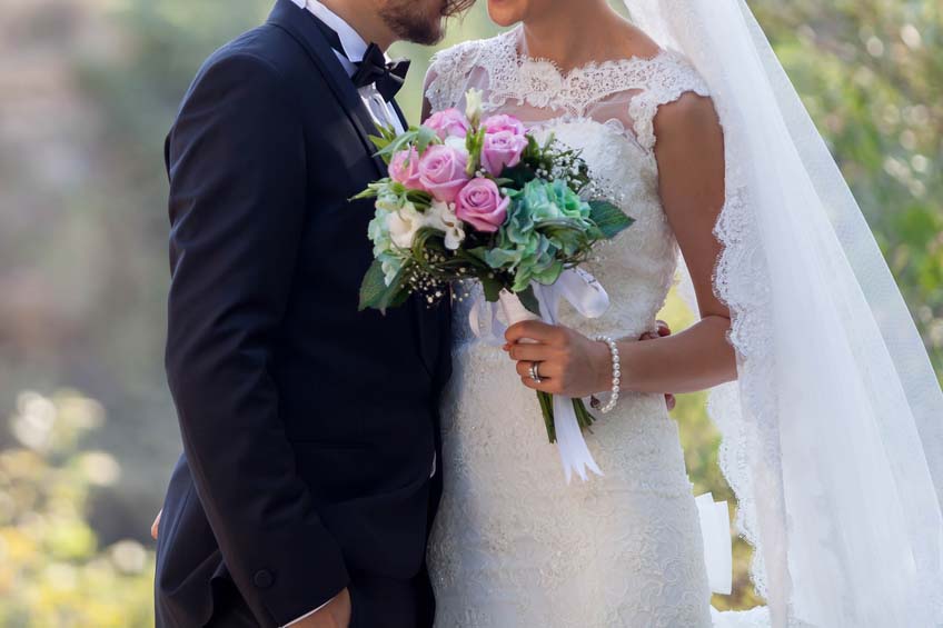 Bouquet in Pink and Hands