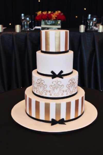 Metallic wedding cake - cake atelier