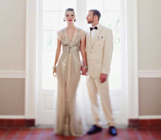 great gatsby bride and groom