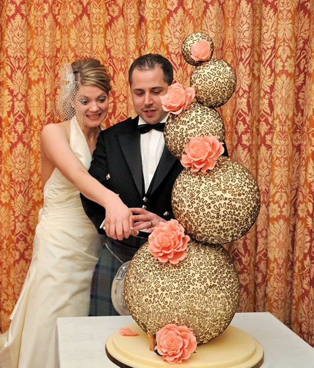 wacky wedding cake