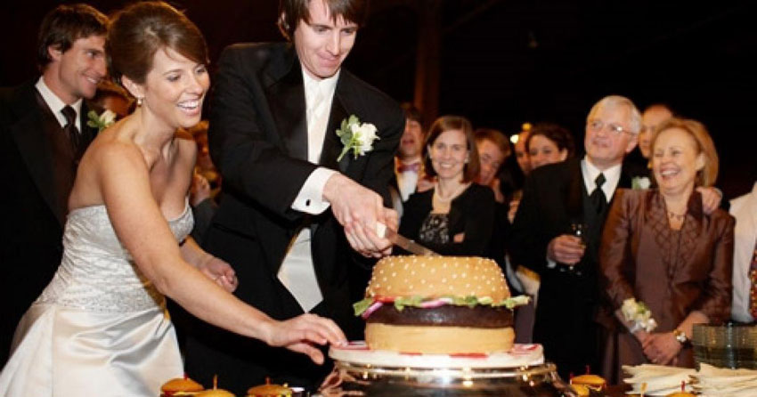 Hamburger wedding cake