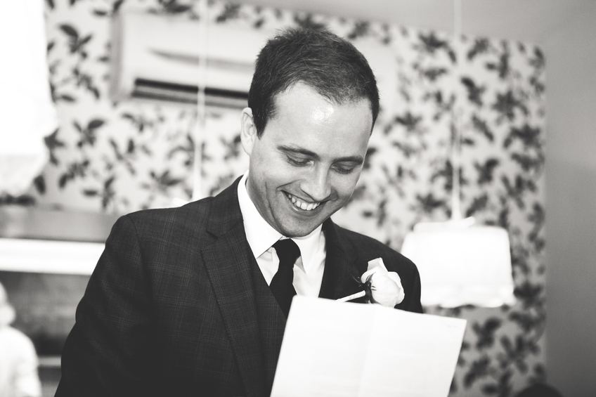 Happy groom