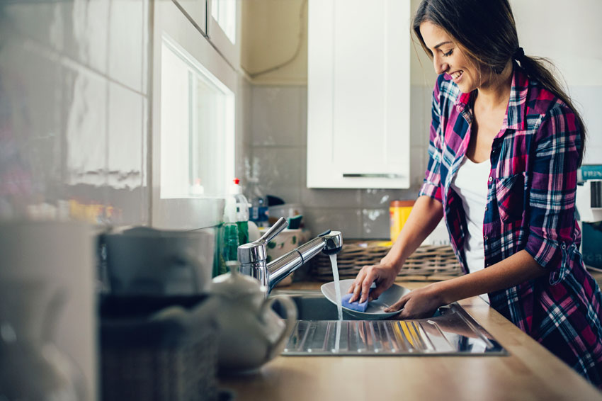 don't wear your engagement ring when you're cleaning or washing the dishes