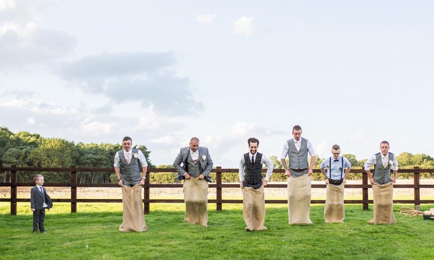 potato sack race wedding games