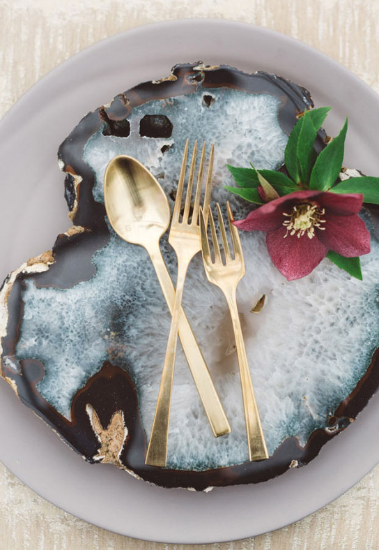 agate plate wedding