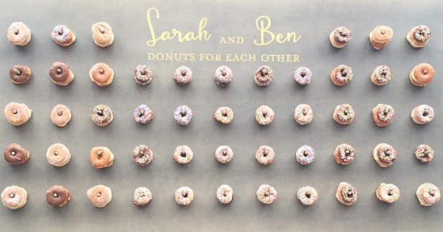 doughnut wall wedding