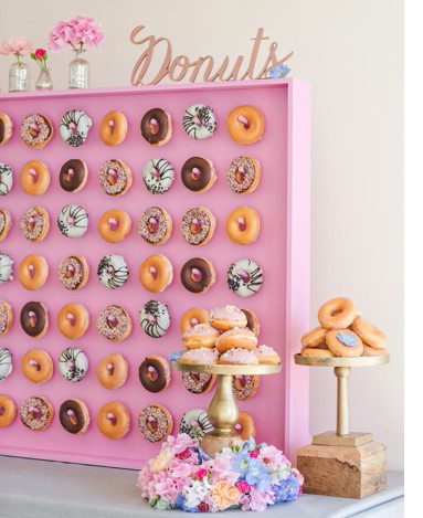 donut wall trend easy weddings
