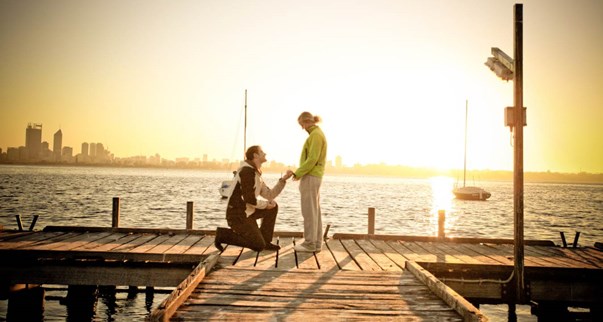 If you love being outdoors, take advantage of the beauty of nature when proposing. Image: Adya Photography