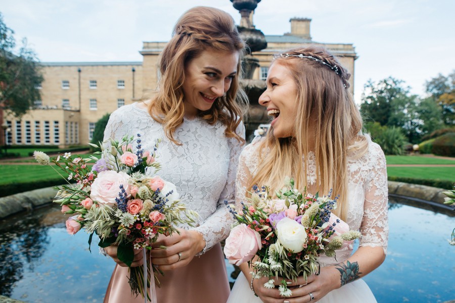 Three beautiful bridesmaids