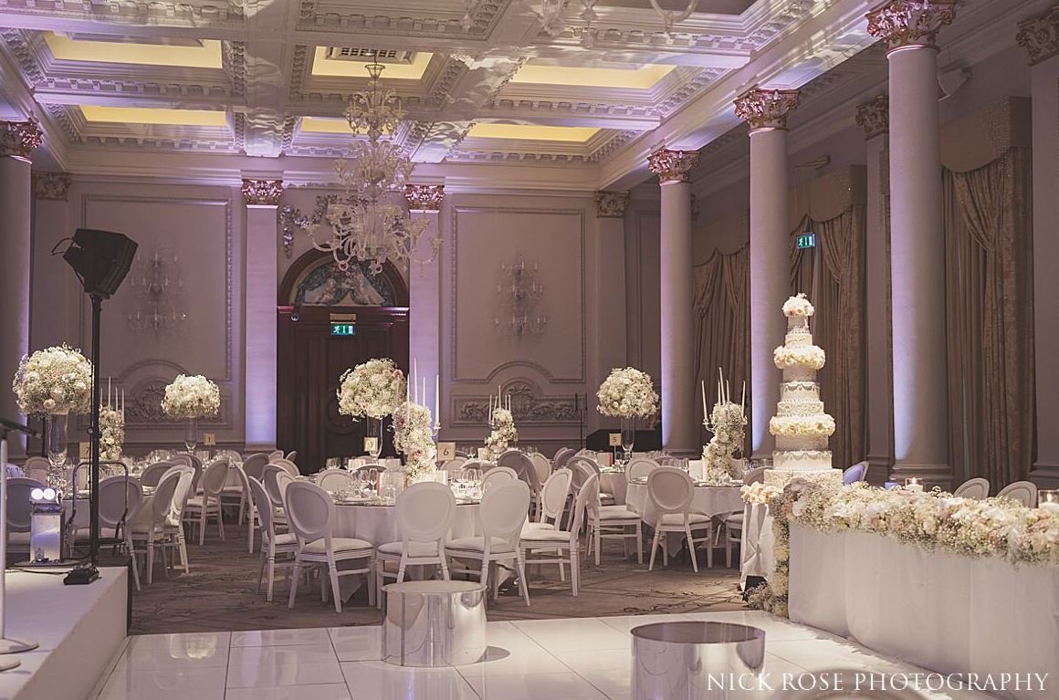 The Langham London wedding reception