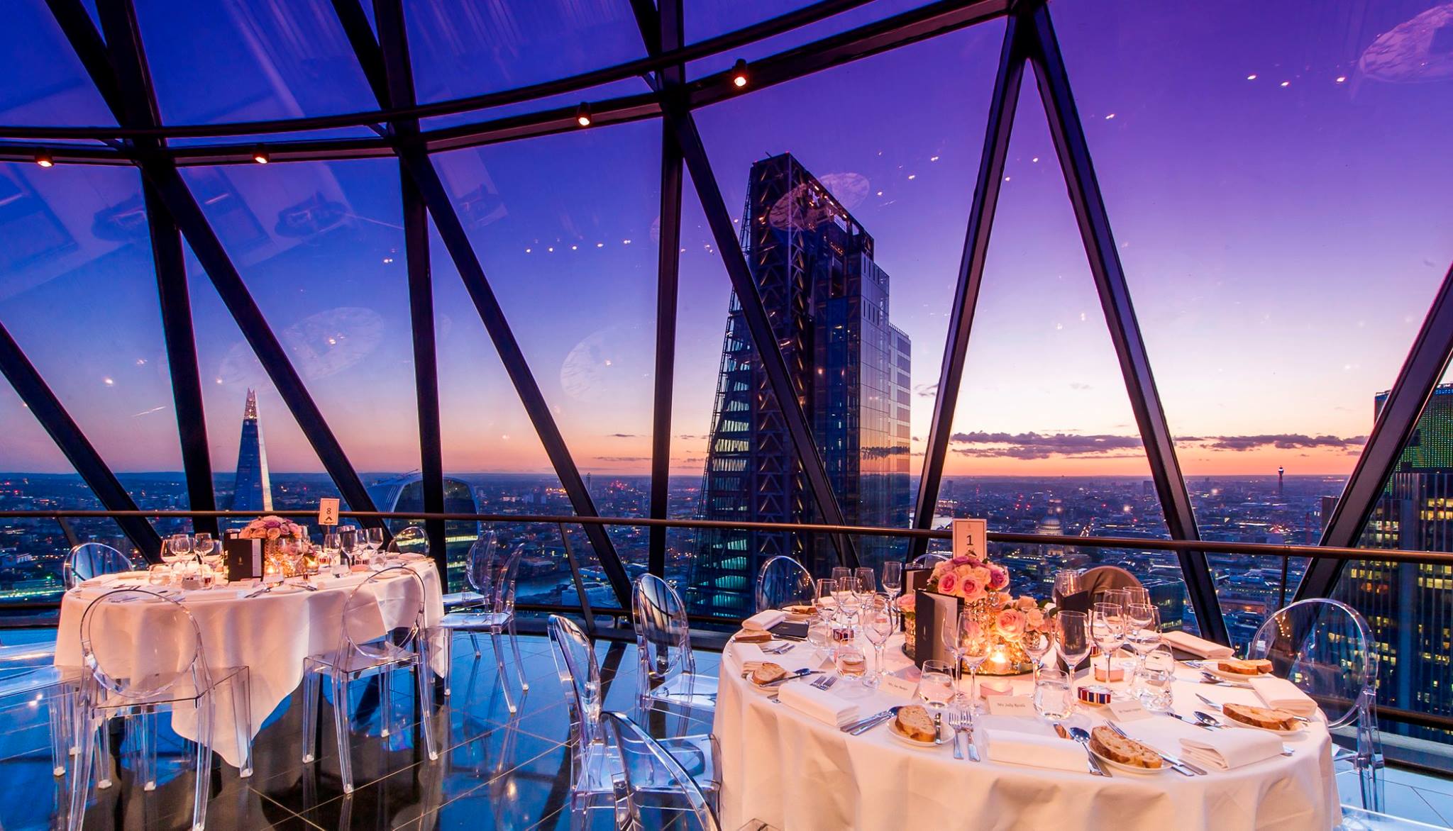 The Gherkin wedding reception