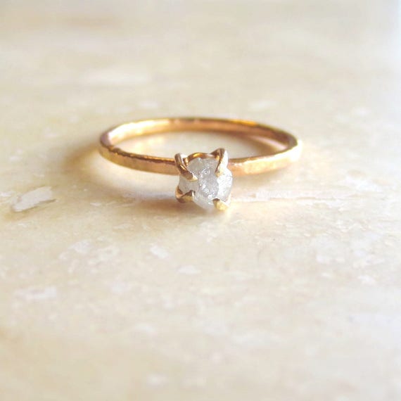 raw diamond engagement rings