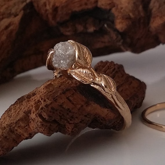 Raw uncut engagement deals rings