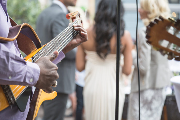 Musician at wedding party