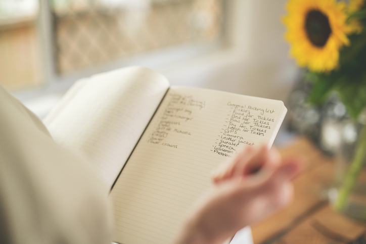 Bride Checking To Do List