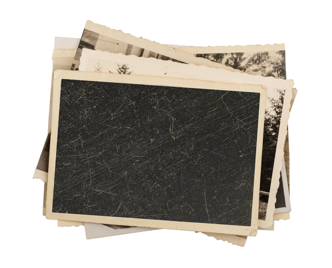 Blank vintage photo paper isolated