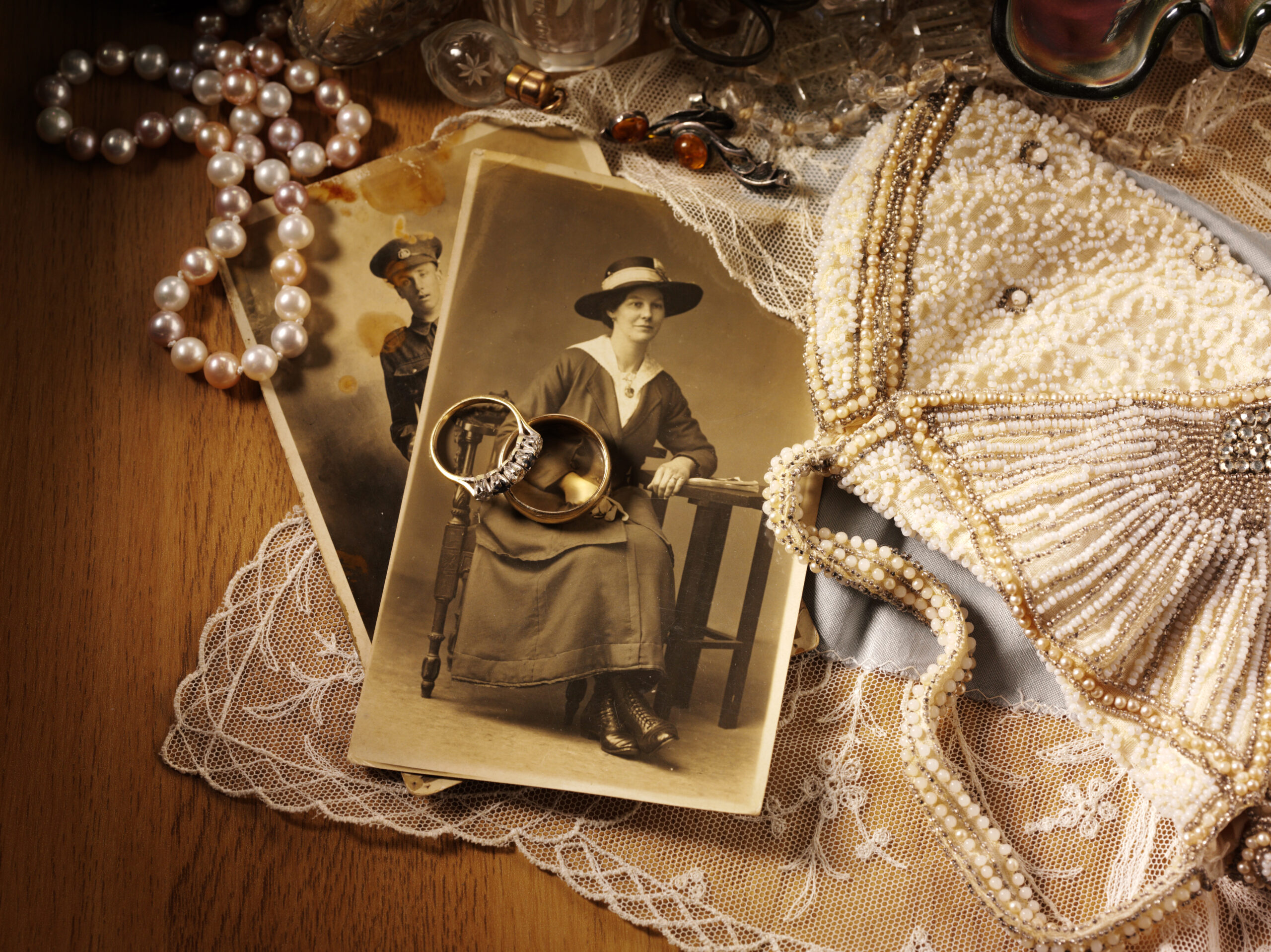 Antiques and collectables with photographs of a soldier and his wife.Click on the link below to see more of my antiques and collectable images.