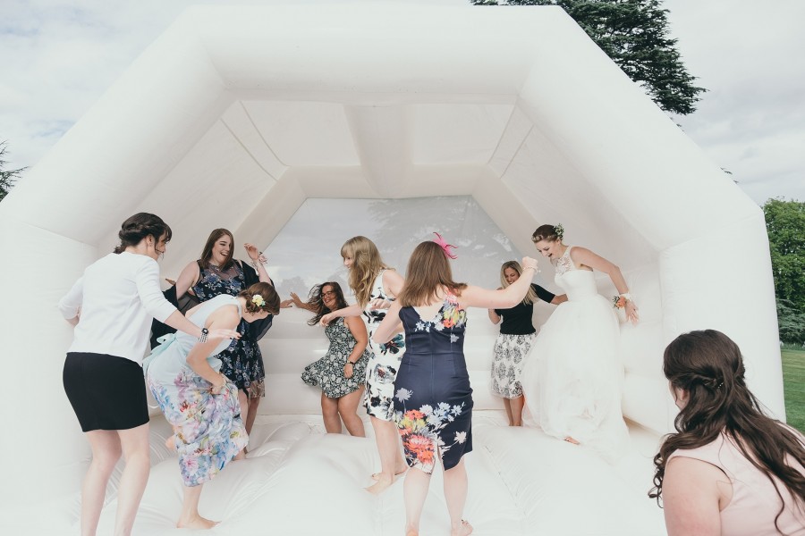 bouncy castle wedding trend