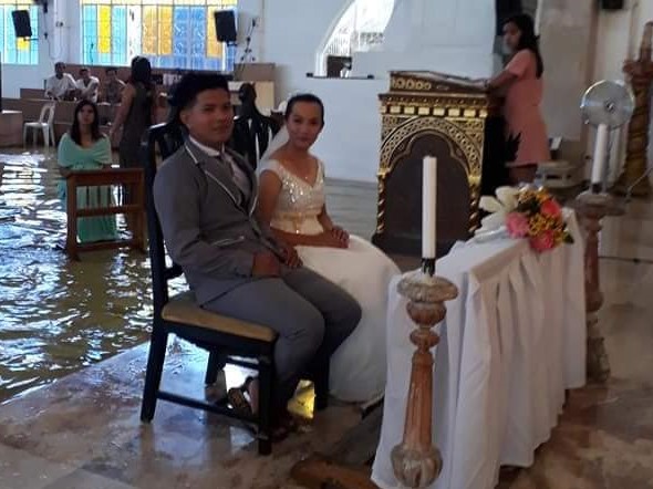 flooded wedding day