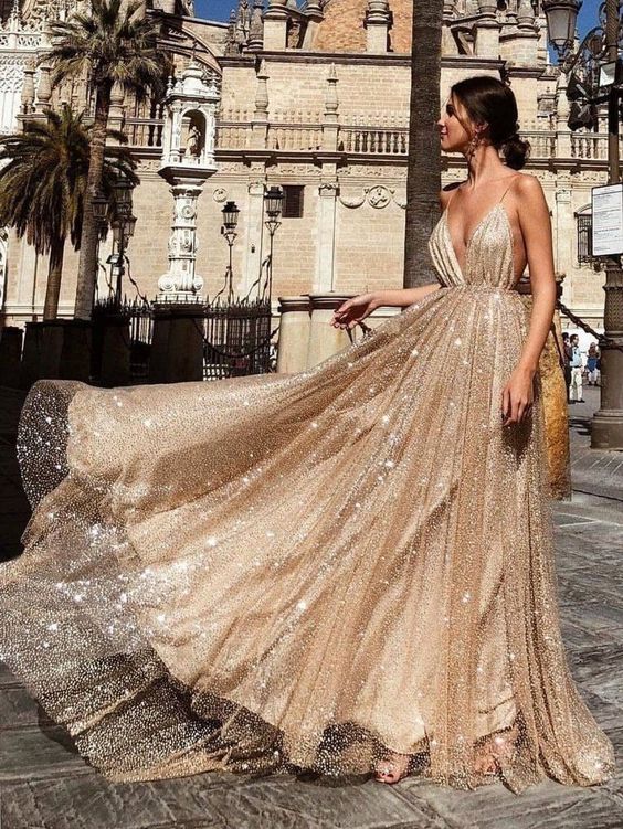 gold wedding gown styles