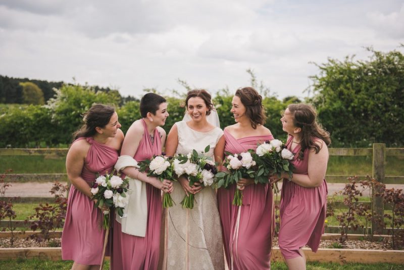 Rustic pink hotsell bridesmaid dresses