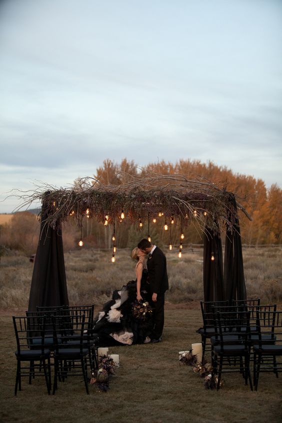 black wedding inspiration