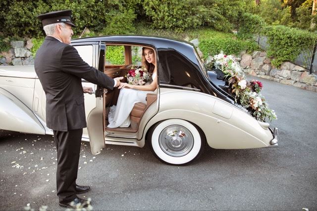 Birti The Bentley by Private Transfers Brisbane Wedding Car Hire Company Bride In Car