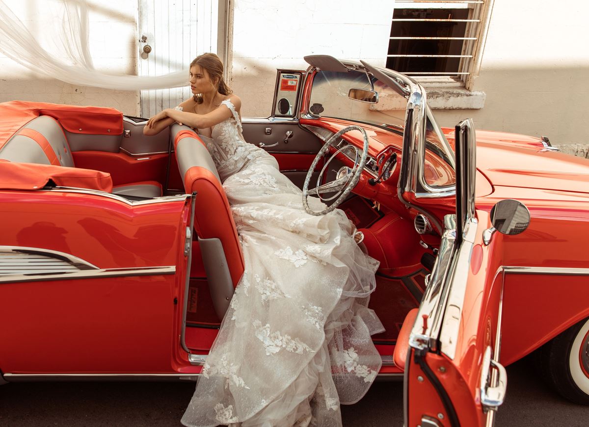 Chevy Red Hire Melbourne Victoria Wedding Car Company Bride In Car