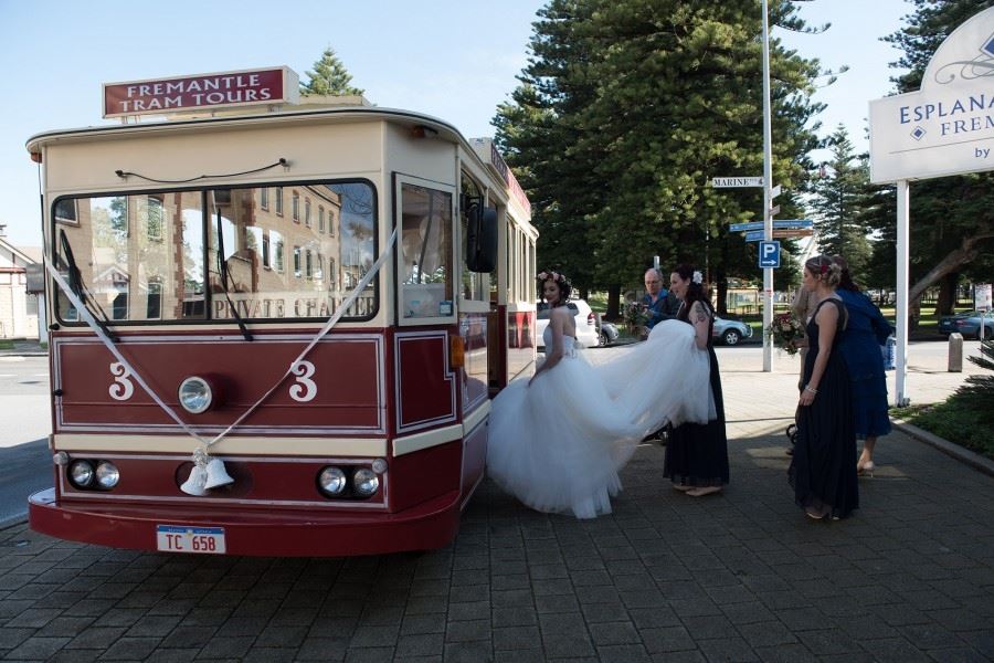 Tram Hire Fremantle Tram Tours Perth Wedding Cars