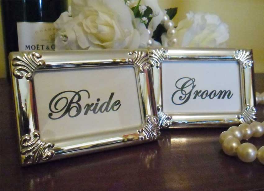 wedding favours picture frames