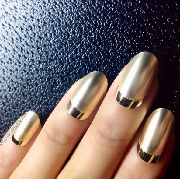 Gold goddess nails