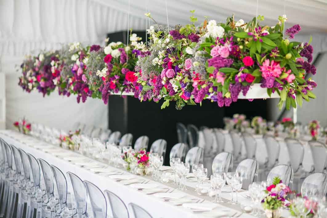 floral arrangement at a wedding