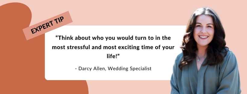 Wedding planner Darcy Allen choosing bridesmaids tips