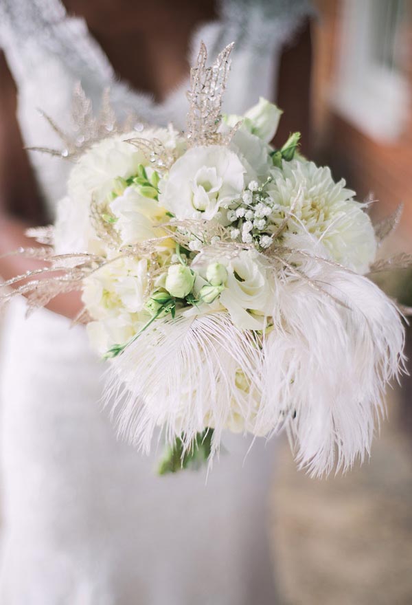 Feather store bridesmaid bouquet