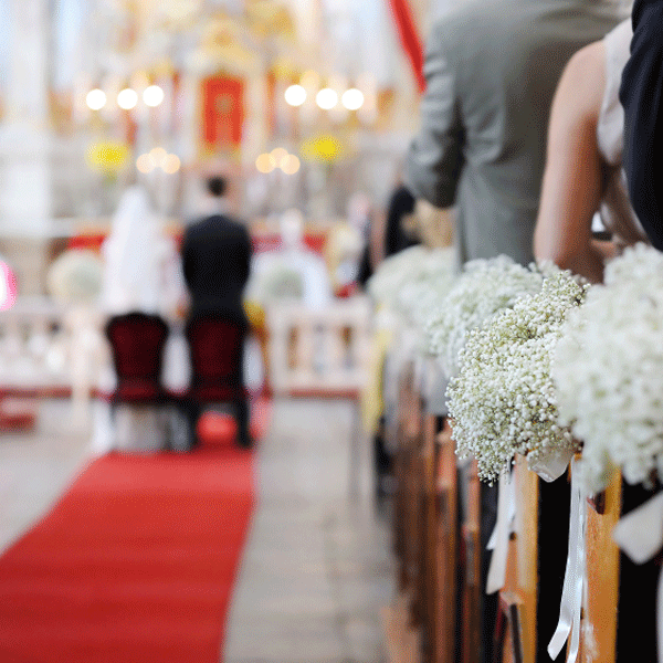 Traditional church wedding