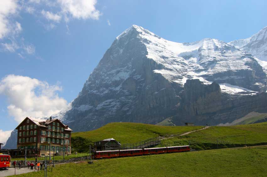 swiss alps train journey